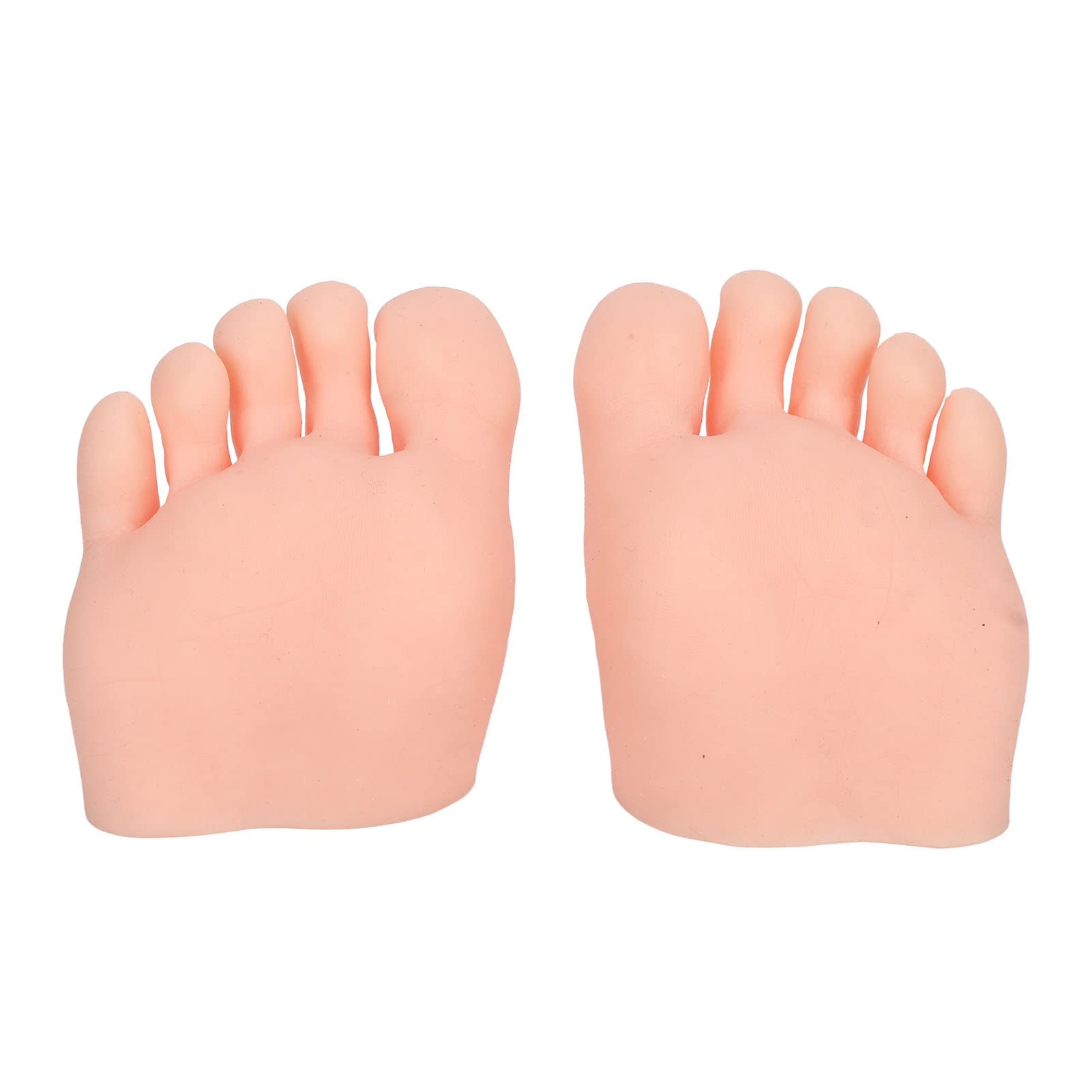Ćwicz sztuczną stopę, 1 para Elastycznych Miękkich Silikonowych Modeli pół Stopy, Narzędzie do Manicure do ćwiczeń Protetycznych, Model Stóp do Praktyka Tatuażu (Jasna skóra)