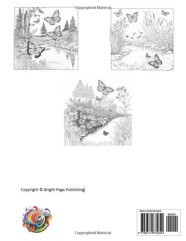 Miniatura 2 de ADULT COLORING BOOK BUTTERFLY BUTTERFLY FLOWERS A STRESS-RELIEVING COLORING BOOK