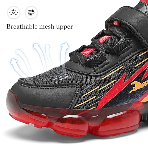 Image of JMFCHI Boys Girls Kids Sneakers Knitted Mesh Running Tennis Athletic Shoes