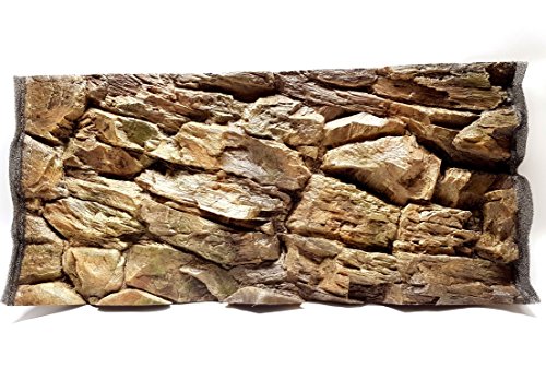 Aqua Maniac Fondo de acuario 3D, piedra beige, polirresina (no espuma), 4...