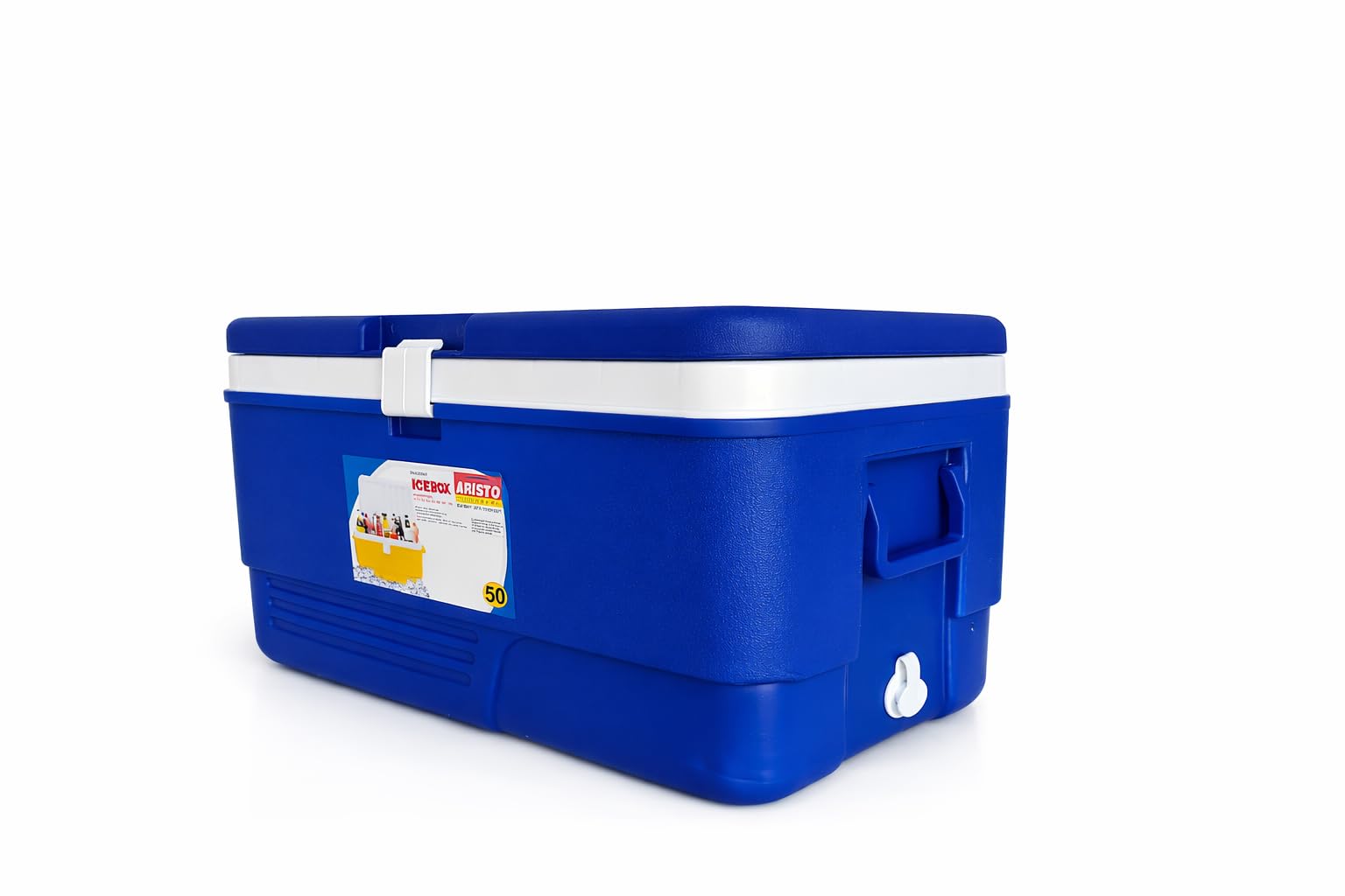 Aristo 50 LTR Blue Insulated Chiller Ice Box with Vent Lid + Tap - Image 1