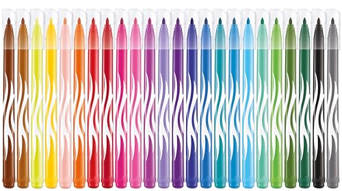 Maped Feutres Jungle Color’Peps 24 Feutres de Coloriage Lavables et Résistants au Séchage Pointe Moyenne Bloquée Couleurs Vives Idéal Fournitures Rentrée Scolaire Pochette Carton - vue 3