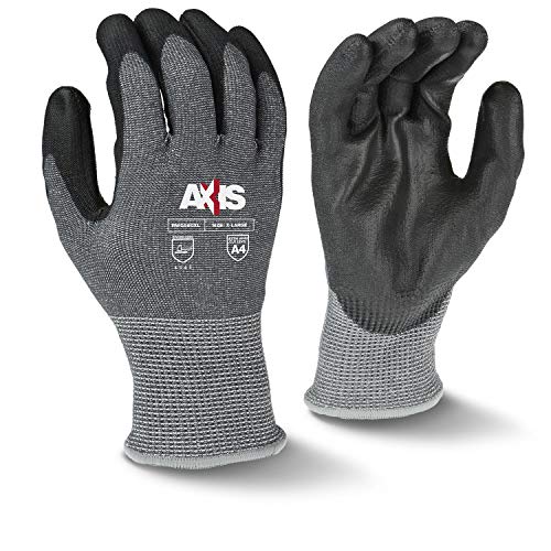Radians RWG560TXXL Axis Cut Protection Level A4 Pu Coated Gloves, Tagged, Pair, 2X-Large (Pack of 12)