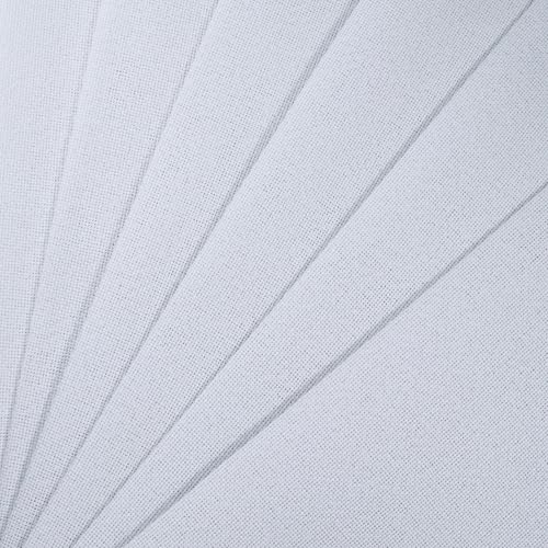 Image of KCS 6 pc of 12 inch x 18 inch 30cmx45cm high Count Counted Cotton Aida Cloth Cross Stitch Fabric (25CT,White)