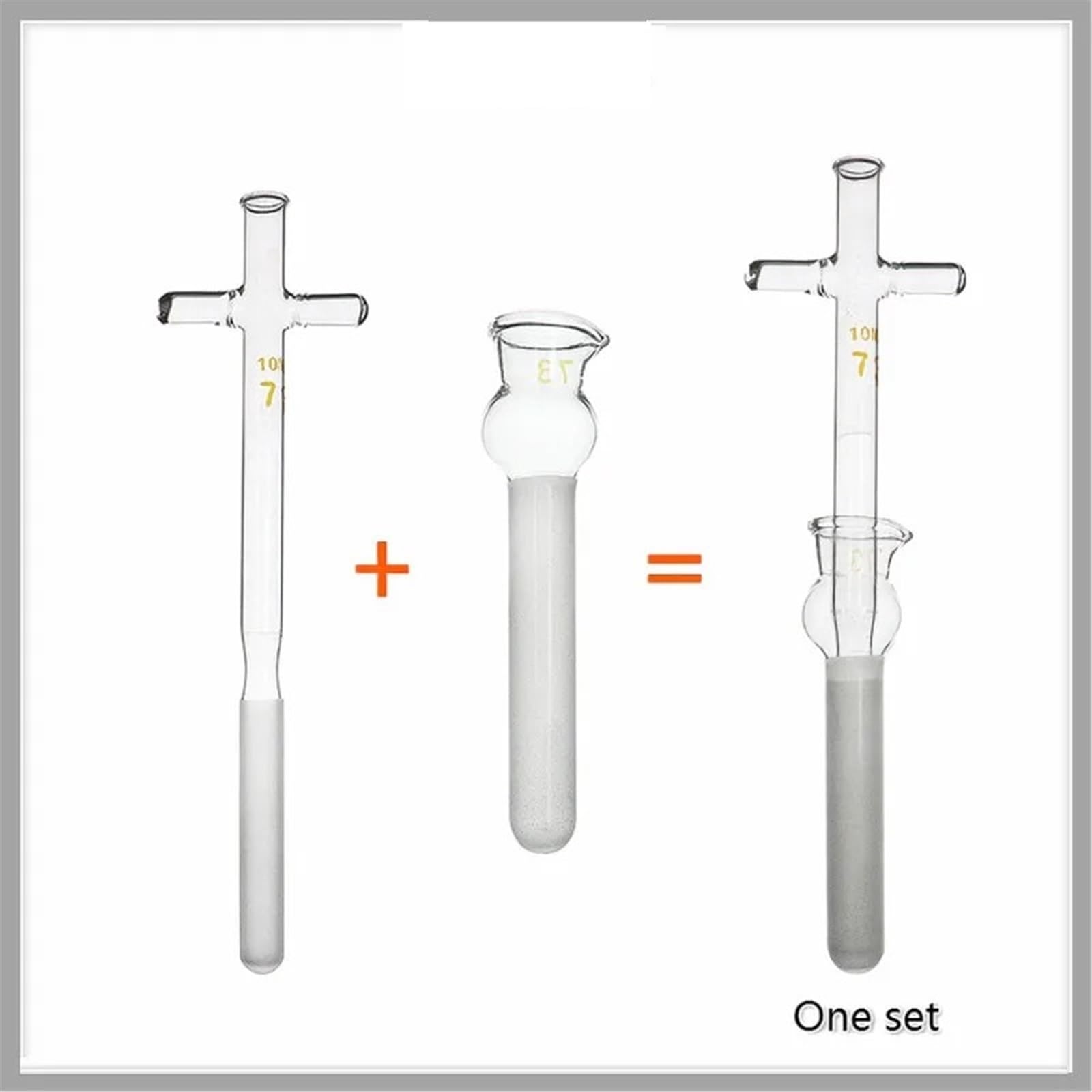 Omogeneizzatore in vetro for macinazione di tessuti, lisi cellulare, provetta for da 10 ml for isolamento, pestello in for, 1 set