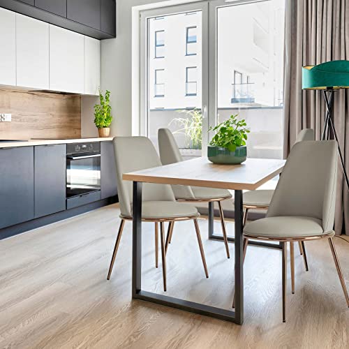 Sepnine Dining Chairs Set Of 2,Pu Upholstered Leather Side Chairs,Modern Kitchen Room Chairs Vanity Chairs With Rose Golden Legs For Kitchen Living Room #TOP6