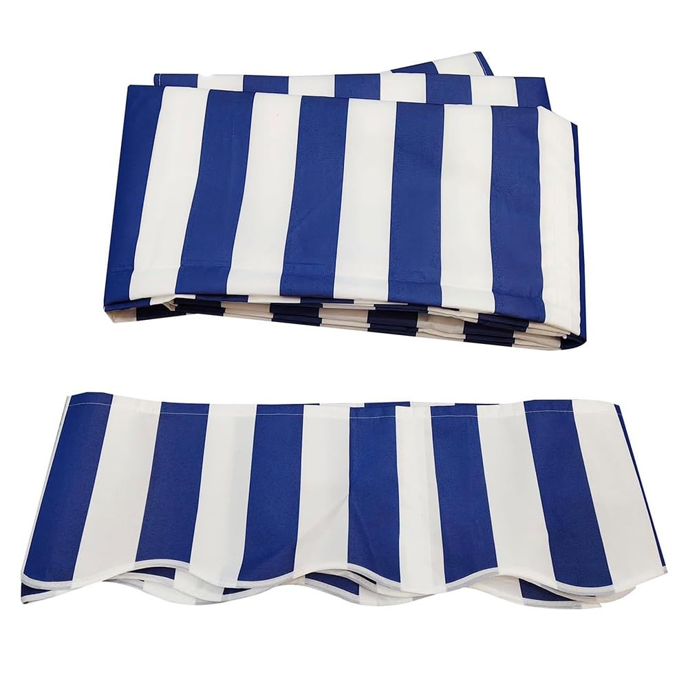 Tessuto di ricambio per tenda retrattile – Tela di poliestere per patio esterno – Adatto per finestre e porte da 4,9 x 3,7 m, 3,7 x 3 m, 3 x 2,4 m, 2,4 x 2 m, blu (6 x 2,5 m)