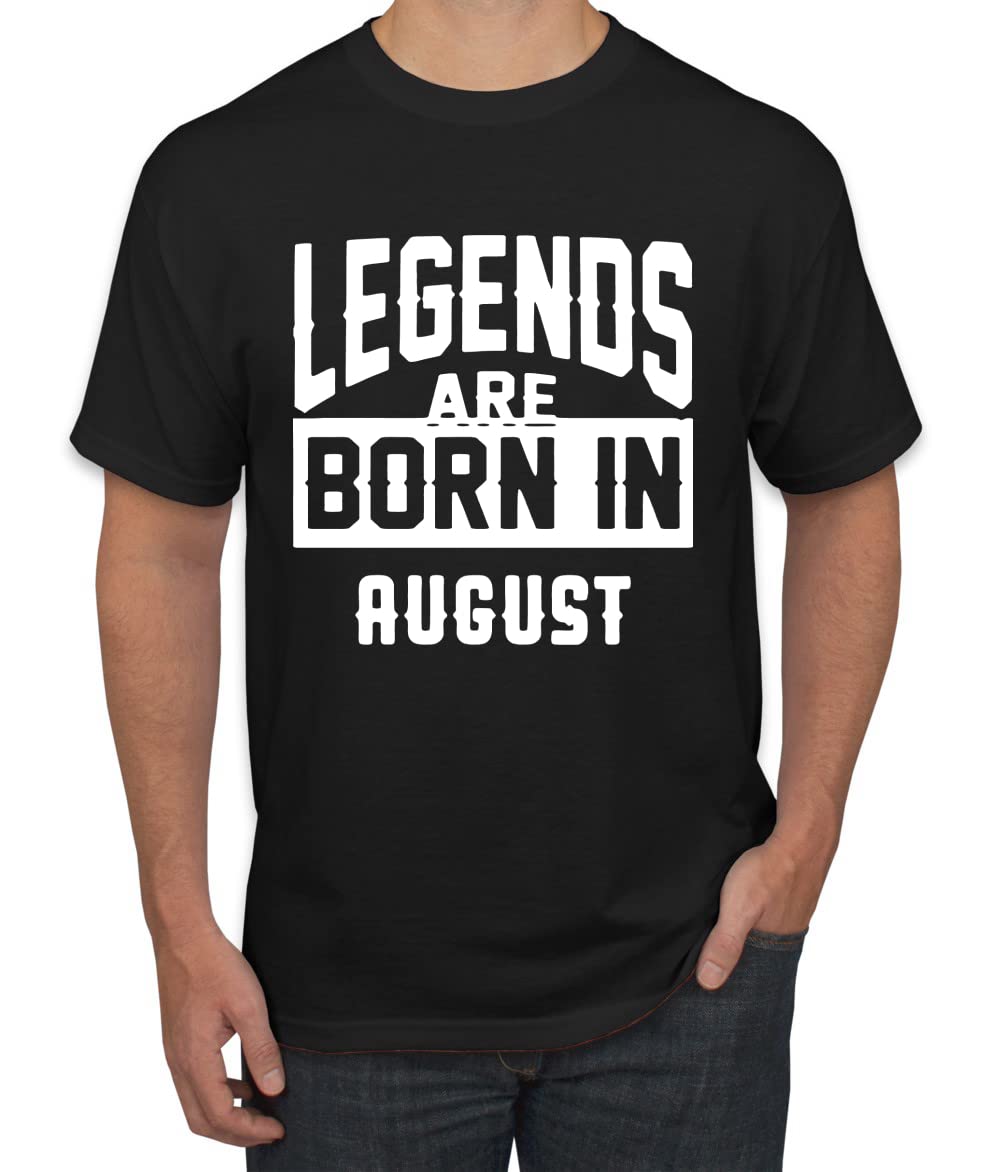Wild BobbyLegends are Born in White Design | Birthday Month Gift Idea Typographic Men's Graphic T-Shirt