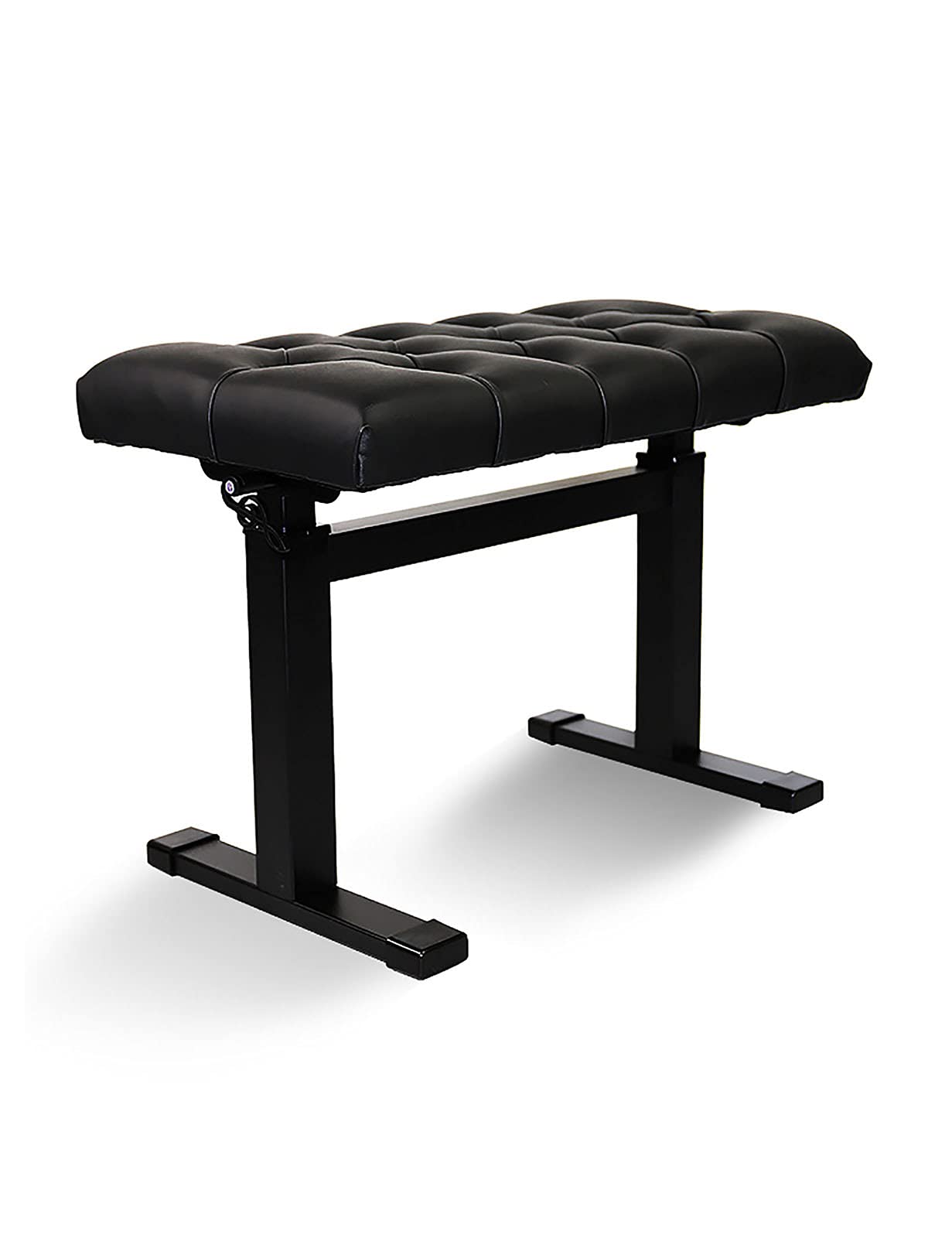 sdneNest Banco de piano de cuero moderno de alta calidad con banco de teclado de elevación hidráulica para profesores y niños, altura ajustable 60 x 40 x 49 59 cm, color negro