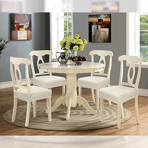 Fuloon Pack of 4 Stretch Printed Dining Room Chair Seat Covers with Ties Removable Washable Anti-Dust Kitchen Chair Cushion Cover Slipcovers Protector - Image 4