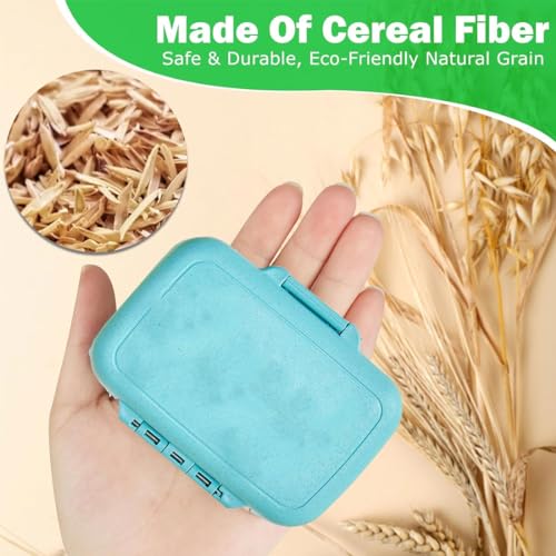 LEEQBCR 1 stuk pillendoos, mini-pillendoos, afneembare pillendoos, 3 vakken, draagbare pillendoos voor reizen, vitamine-pillendoos, pillendoosje (blauw) - Afbeelding 5