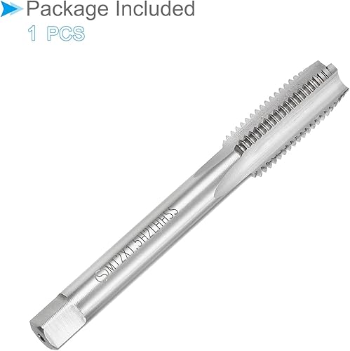 Miniatura 6 de CoCud Machos de fresado de rosca, rosca métrica M12 x 1.5 H2, máquina de acero de alta velocidad 4 flautas rectas Roscado de tornillo de mano