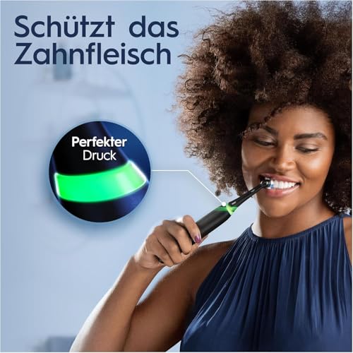 Oral-B iO Series 5 Elektrische Zahnbürste Schwarz PLUS Ausgewählte Original Oral-B iO Aufsteckbürsten Schwarz 5x – Bild 4