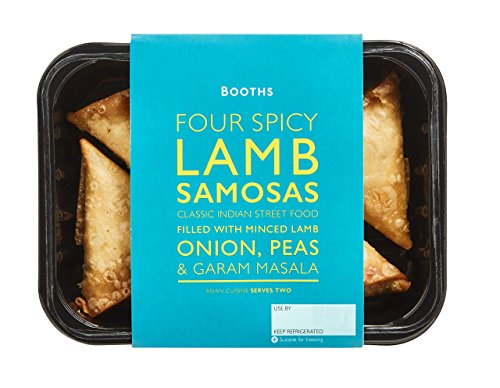 Booths Premium Four Spicy Lamb Samosas 160g