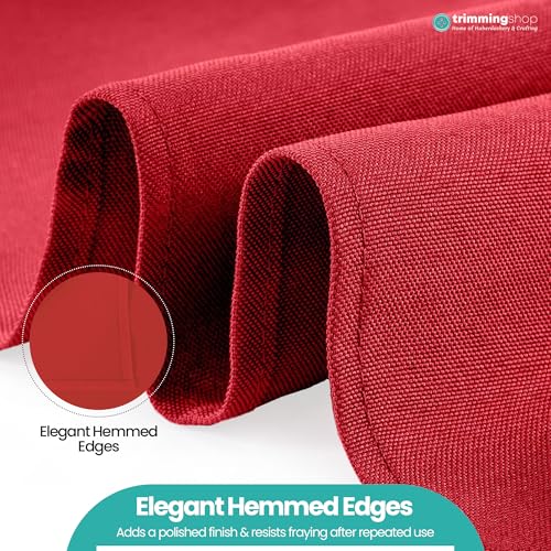 Servilletas de mesa rojas de 20 pulgadas para bodas y banquetes elegantes en hoteles 6