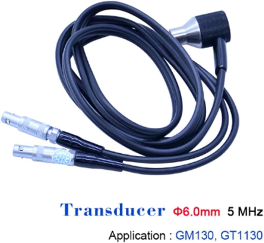 Sonda per misuratore di Spessore ad ultrasuoni, trasduttore per Cavo, Diametro 10 mm/5 MHz, Installazione Facile, 6 mm/5 MHz