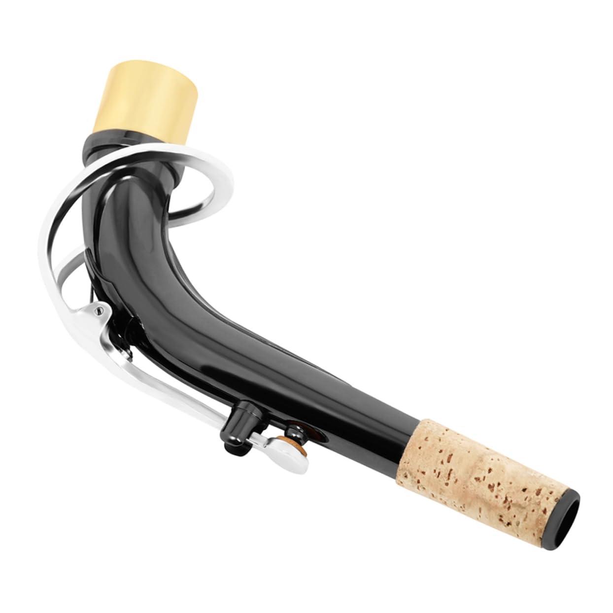 ibasenice 3pièces Saxophone Alto Bend Neck Laiton Plaqué Avec Embout Accessoire De Réparation Pour Instrument De Musique De Tube Flexible Pour Saxophonistes