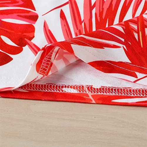 Conjunto de 2 peças de shorts de verão sem mangas, para bebês, meninos, 2 peças, Vermelho, 18-24 Mes