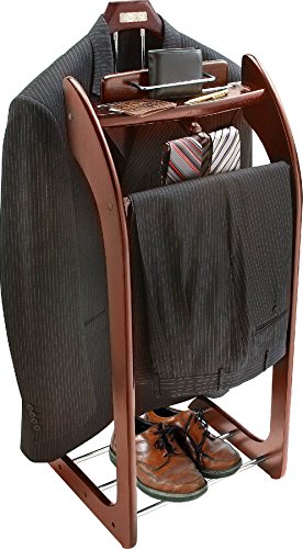 Smartek Mahogany Hardwood Clothes Valet St