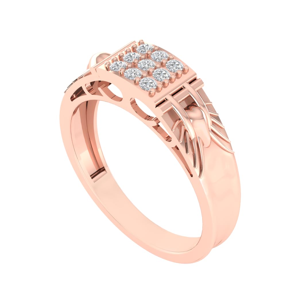 Pure 925 Sterling Silver Modern Designer Band Ring | Gold, Rhodium, Rose Gold Plating Options | Diamond Ring Gift for Men and Boys | Model RSM00032-picture-25