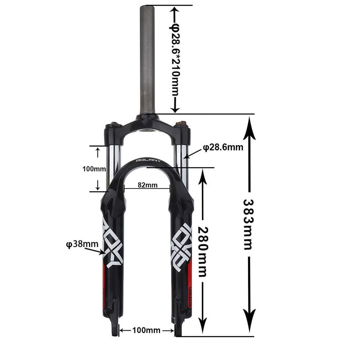 20-calowy widelec do roweru górskiego BMX 1-1/20.3 cm prosty przedni widelec rurowy 80 mm podróż QR 9 x 100 mm hamulec tarczowy ręczny blokujący rowery ultralekkie