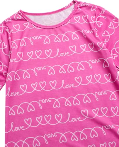Sweet & Sassy Girls' Nightgowns - 2 Pack Long Sleeve & Short Sleeve Graphic Sleep Dress Pajamas - Sleepwear for Girls (4-14)3
