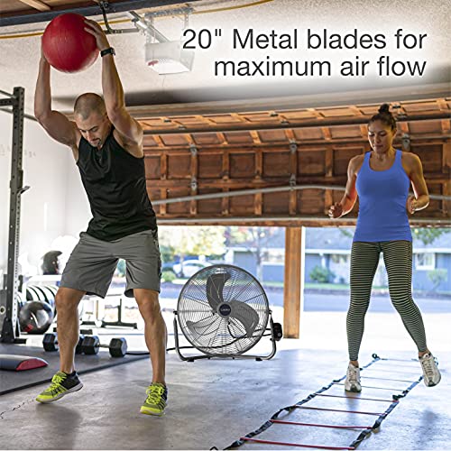 Lasko 20″ High Velocity Quickmount, Easily Converts From A Floor Wall Fan, Silver 2265Qm #TOP2