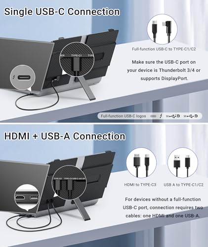 Image of Laptop Screen Extender, 14 inch FHD 1080P Portable Monitor for Laptop, 1.3lbs Ultra-Light Dual Monitor, USB-C Plug & Play Travel Monitor Extender for 13 inch-17 inch Windows /Mac /Android /Chrome