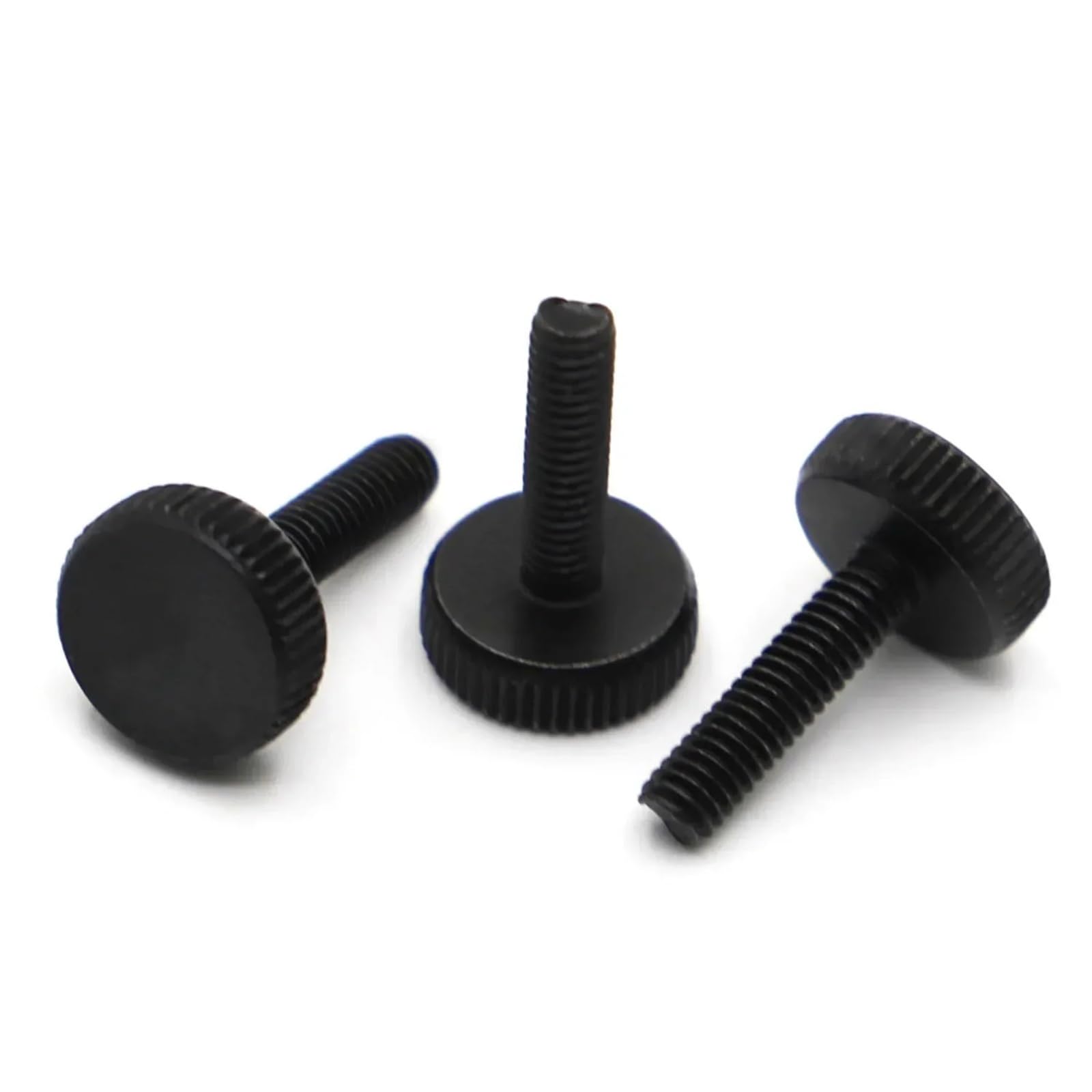 WEKONUMEX Knurled Thumb Screws, Knurled Thumb Screws Carbon Steel M3 M4 M5 M6 Flat Head Hand Tighten(16mm,M4 10pcs)