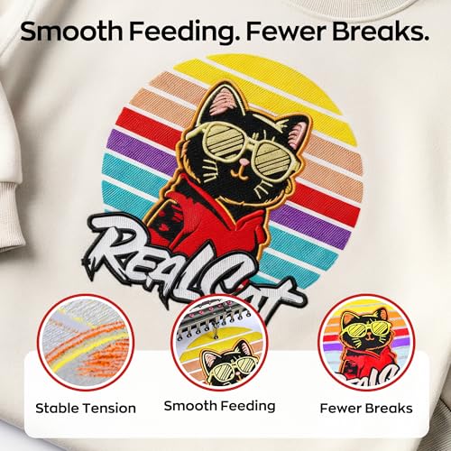 Image of Poolin Polyester Machine Embroidery Thread 4000M 40WT Light Lavender 0710 | Smooth Feeding with Stable Tension for Clean, Consistent Stitching on Home and Commercial Embroidery Machines