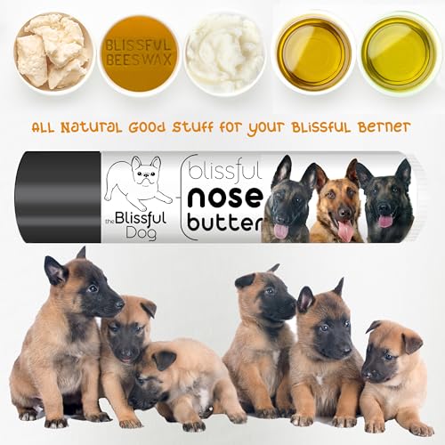 Image of The Blissful Dog Belgian Malinois Nose Butter for Dry, Cracked Skin, Lick-Safe Dog Nose Balm with Moisturizing Shea Butter, Almond, Olive, and Essential Oils, Pet Supplies, Uncented, 0.15 oz.