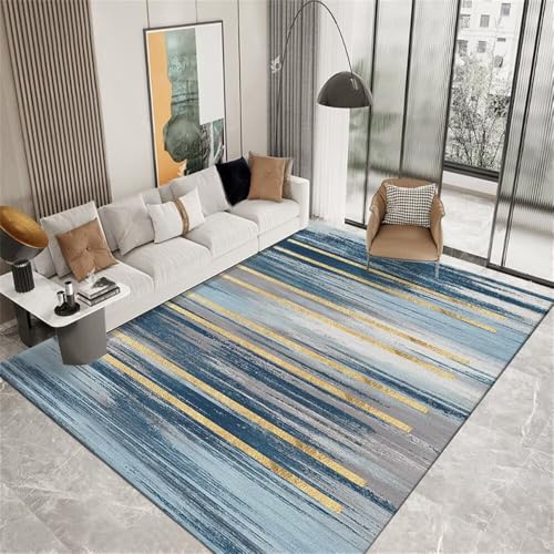 Paillasson extra plat pour entrée et terrasse tapis de chambre rayé jaune - 2