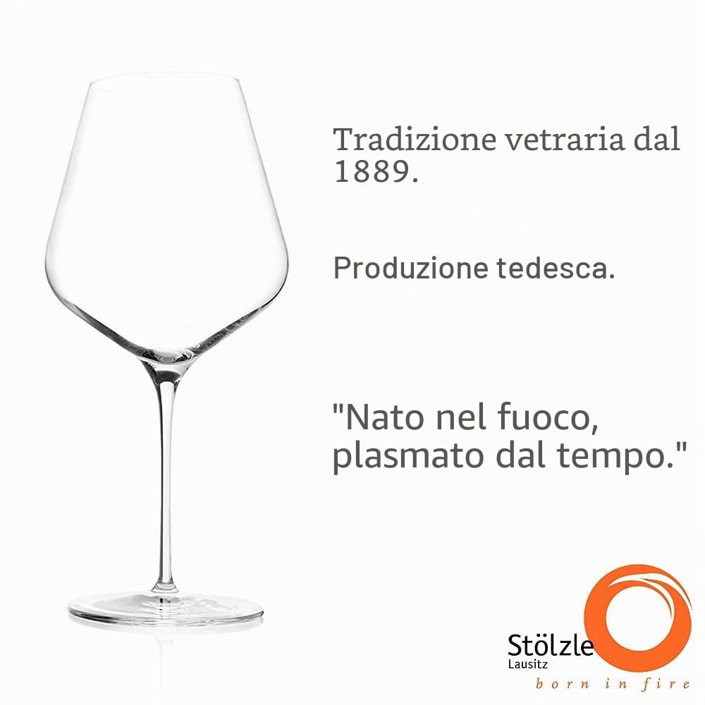 Stölzle Lausitz Calice Borgogna Starlight 820ml I Set di 6 Bicchieri da Vino Rosso Lavabili in lavastoviglie e infrangibili I Calici da Vino Altamente Funzionali I qualità Pregiata