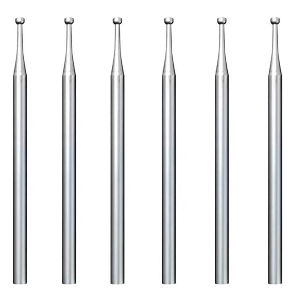 Littimoon 6 Pcs Round Cup Burr - 3/32inch Shank Wire Rounder Bits Jewelry Burs for Lapidary Making
