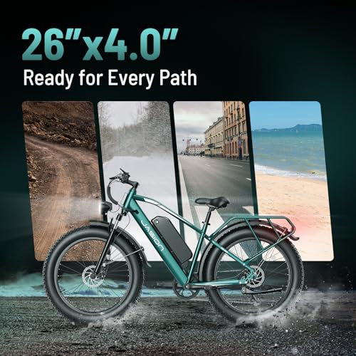 Image of Jasion EB5 MAX /Ultra Electric Bike for Adults with 2000W /2500W Peak Motor, 48V 15Ah (720Wh) /52V 20Ah Battery Electric Mountain Bike, 26'' x 4'' Fat Tire Ebike, 28+MPH Speed, Cruise Control