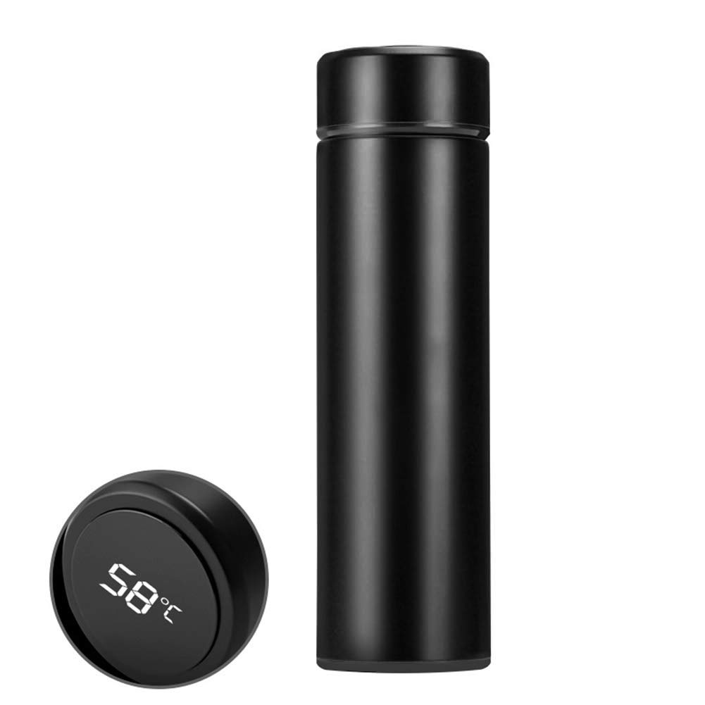 Not Available Travel Mug, Smart Coffee Cup, 500ml Touch Interactive Stainless Steel Water Bottle with LED Temperature Display Smart Water Cup for Heat and Cold (Black)