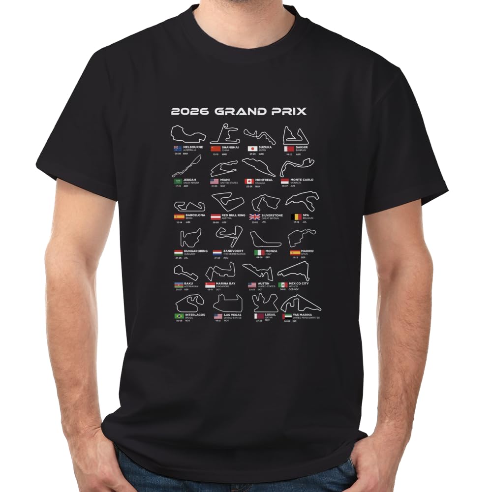 Wanapix | Camiseta Fórmula 1 Hombre | 100% Algodón | Regalo Fans Automovilismo | Varias Tallas
