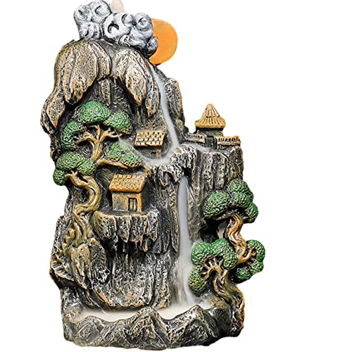 Backflow Incense Burner Waterfall Resin Smoke Home Decor B