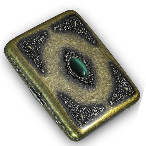 Cigarette case，Vintage Metal case, Metal Plated Copper,18-20 Capacity, Surface Imitation
