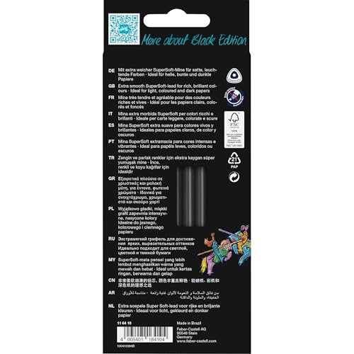 Image of Faber-Castell Black Edition Colored Pencils, Neon & Pastel Colors
