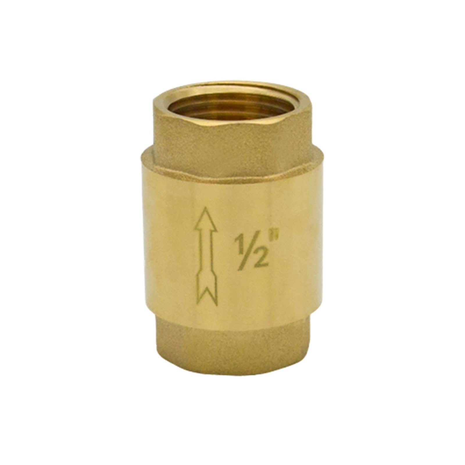 Valvola di ritegno a Molla in Linea in Ottone, Filettatura Femmina da 1/2" a 3/4"(DN65)