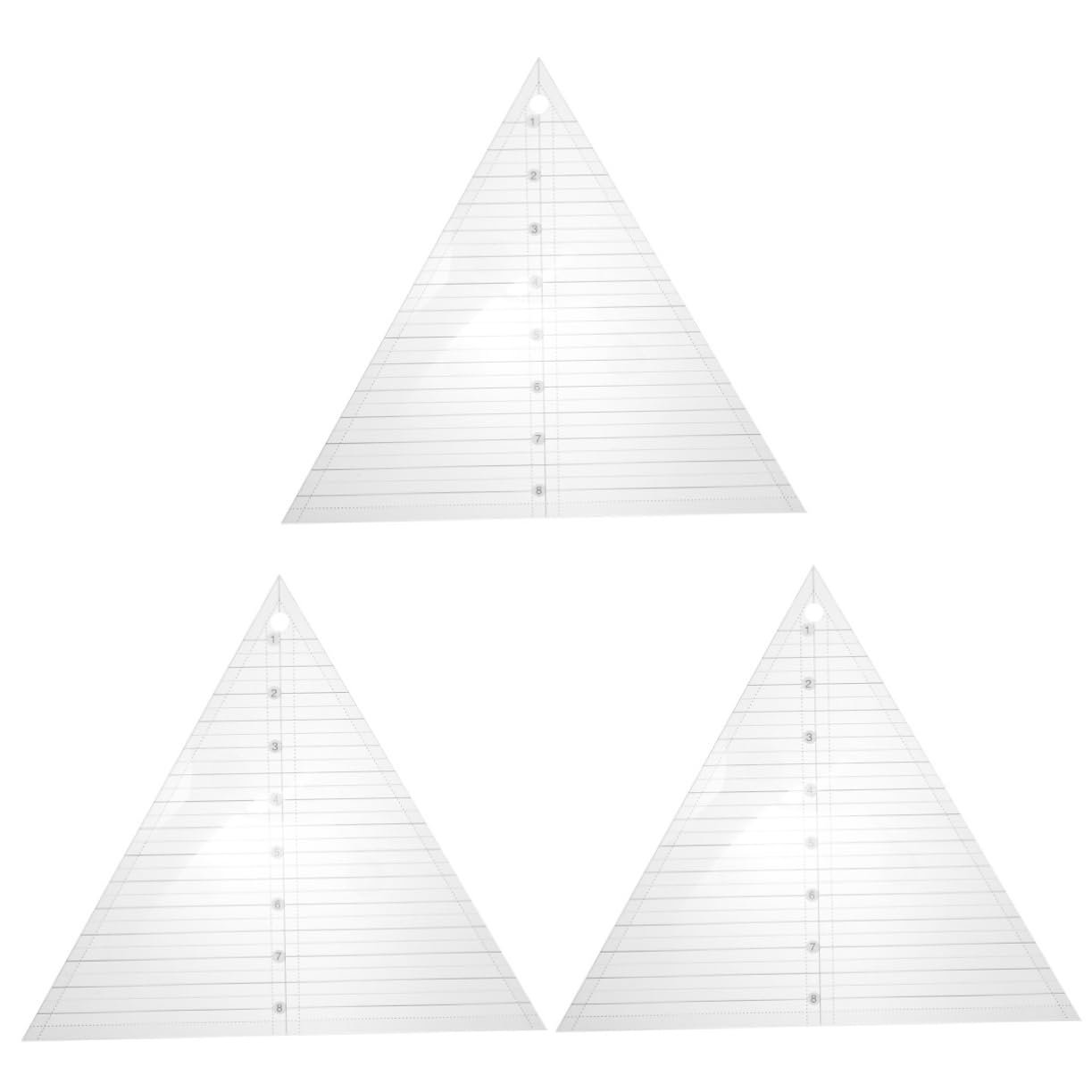 Housoutil 3 Stück Quilting Lineal Stabiles Patchwork Schneiderlineal Vielseitige Nähschablone für Präzises und Quilten für DIY Projekte