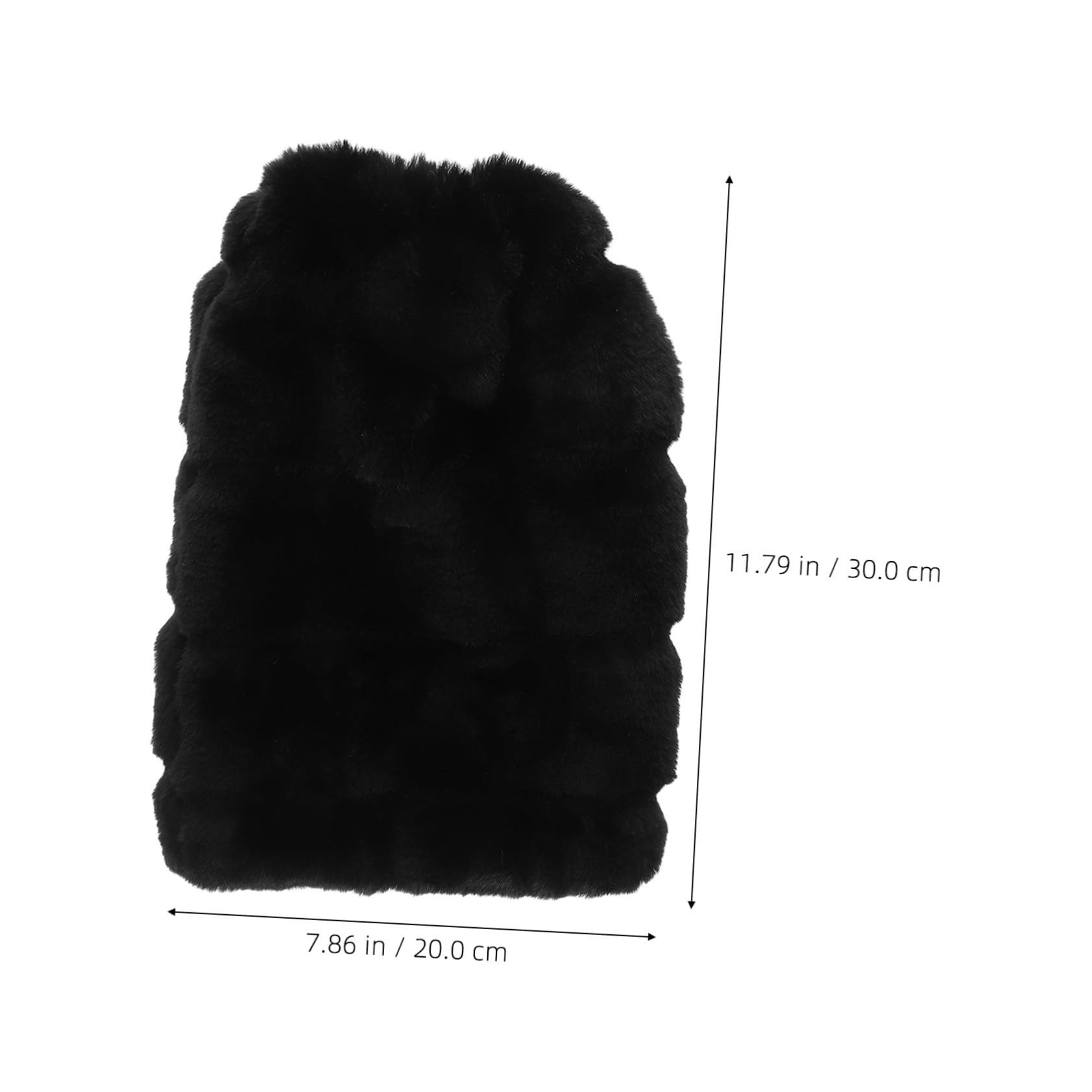 Calentadores De Peluche Para Mujer Puños Para Botas Largos Piel Sintética Negra Invierno 30 Cm Cálidos Cubrebotas De Moda