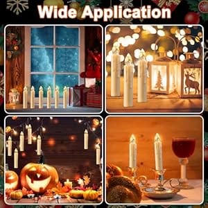 RaceGT 20 Pcs Flameless LED Window Candles with Remote, Clip On Candle Lights for Christmas Tree, Timer, Battery Operated RaceGT 20 Pcs Flameless LED Window Candles with Remote Clip On Candle Lights for Christmas Tree Timer Battery Operated