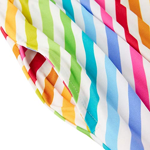 12-13T Girls Pockets Dresses Long Sleeves Winter Dress For Kids Cute Maxi Dress Fun Pattern Big Girls Colorful Stripe Long Swing Dresses Cinched-waist Classical Dresses With Pocket For Teenager