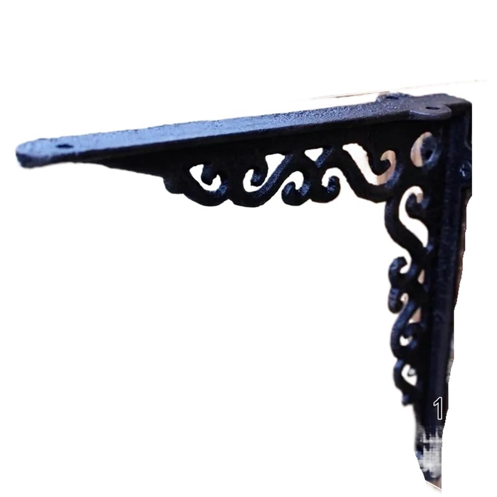 Decorative Shelf Brackets Vintage Style Cast Iron Craft Countertop Triangular Support Frame Bracket for Fixed Load-Bearing Bookshelf Shelf(Color4)
