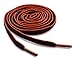 OrthoStep Oval Athletic Black/Neon Orange Pipe 54 inch Shoelaces 2 Pair Pack