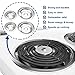 W10196405 and W10196406 Chrome Stove Burner Drip Pans for Electric Stove Top, Compatible with Whirlpool Maytag Electric Range, Electric Stove Drip Pans Replacements 4 Pack (2x6