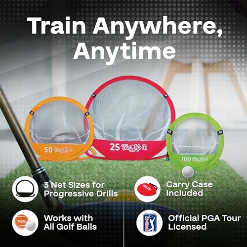 Image of PGA Tour Golf Practice Aids By Golfgen: Premium Chipping Nets, Putting Rings, & Targets, Indoor & Outdoor Training, Improve Accuracy & Control, Master Putting and Chipping, Portable for On The Go