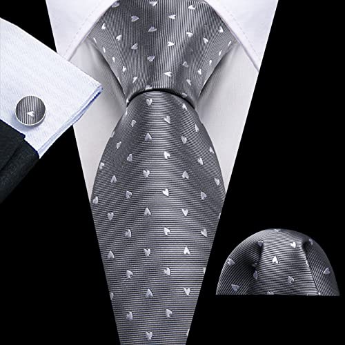 Image of Barry.Wang Fun Animal Ties for Men Designer Handkerchief Cufflink WOVEN Casual Necktie Set Festival